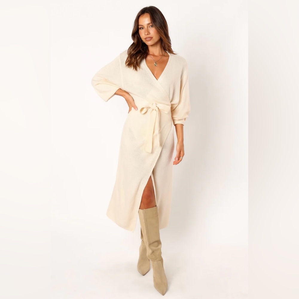 Petal & Pup Nova Wrap Knit Midi Dress